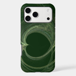 Coeur beige sur étui vert pour iPhone 5/5S