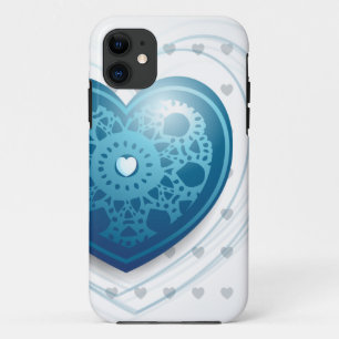 Coeur bleu, coque iphone