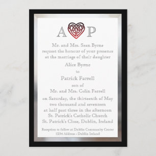 Coeur celtique - faire-part de mariage