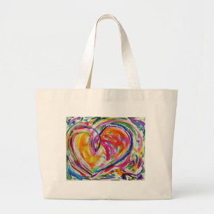 Coeur coloré de la joie Sac fourre-tout d'art