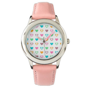 Coeur coloré Montres pour enfants remplies