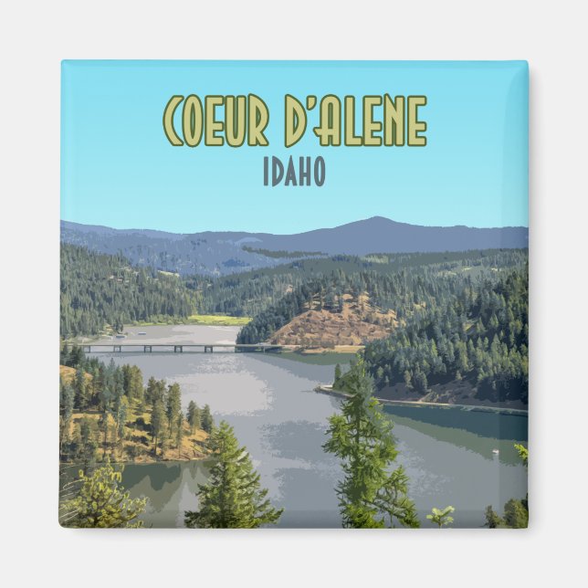 Coeur d’Alene Idaho Souvenir Magnet (Front)
