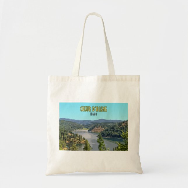 Coeur d’Alene Idaho Souvenir Tote Bag (Front)