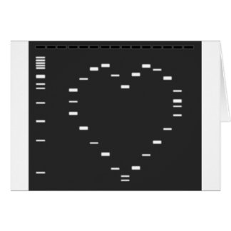 Coeur d'ADN sur le gel d'agarose