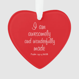 Cœur d'affirmation biblique positive rouge