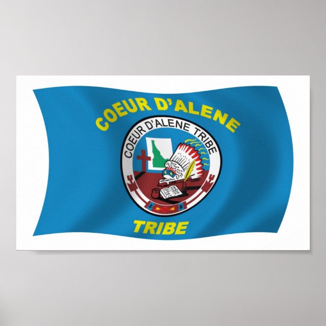 Coeur d'Alene Flag Poster Print (Front)