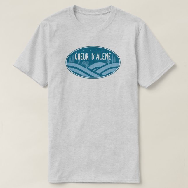 Coeur d'Alene Idaho Outdoors T-Shirt (Design Front)