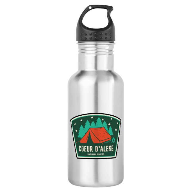 Coeur D'Alene National Forest Camping 532 Ml Water Bottle (Front)