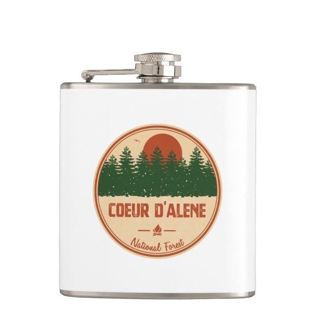 Coeur D'Alene National Forest Hip Flask (Front)
