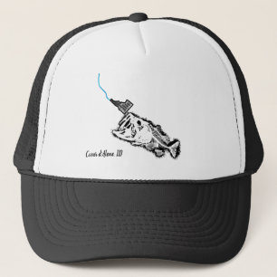 COEUR D'ALENE - ONE BAD BASS STRIKING ID PATRIOT TRUCKER HAT