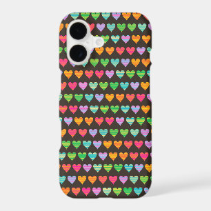 Cœur d'amour arc-en-ciel Coloré Amusant Mignon Étu