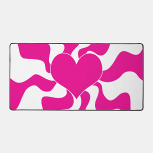 Coeur d'amour en Magenta et Blanc