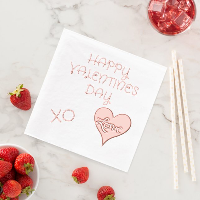 Coeur d'amour Heureuse Sainte-Valentin (Insitu (Fraise))