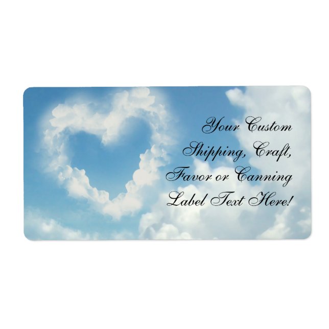 Coeur dans les nuages, Ciel Bleu Amour romantique (Devant)