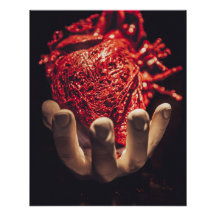 Coeur dans mes mains Poster brillant