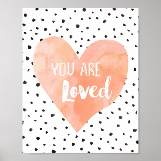 Coeur d'aquarelle de décoration pour fille (Devant)
