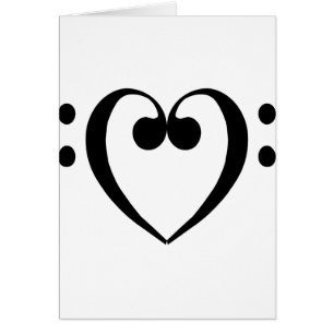 Coeur de clef basse (noir)
