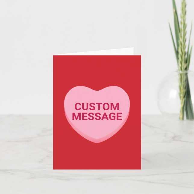 Coeur de conversation de message personnalisé roug (Devant)