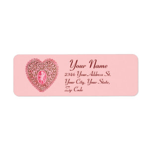 COEUR de DENTELLE de CUPIDON, Saint-Valentin rose