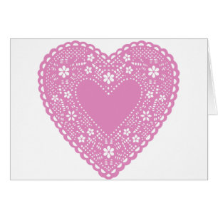 Coeur de dentelle rose