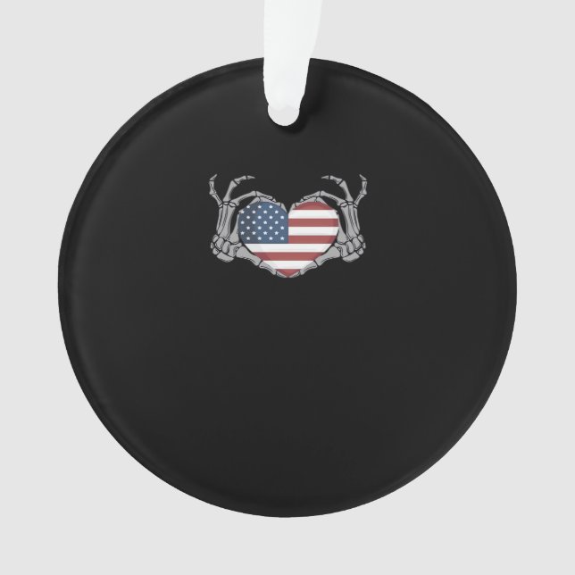 Coeur de drapeau américain (devant)