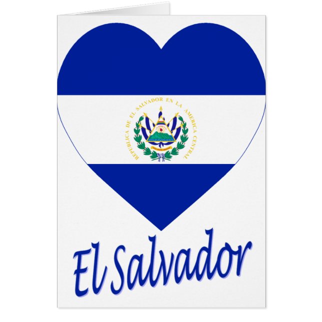 Coeur de drapeau du Salvador (Devant)