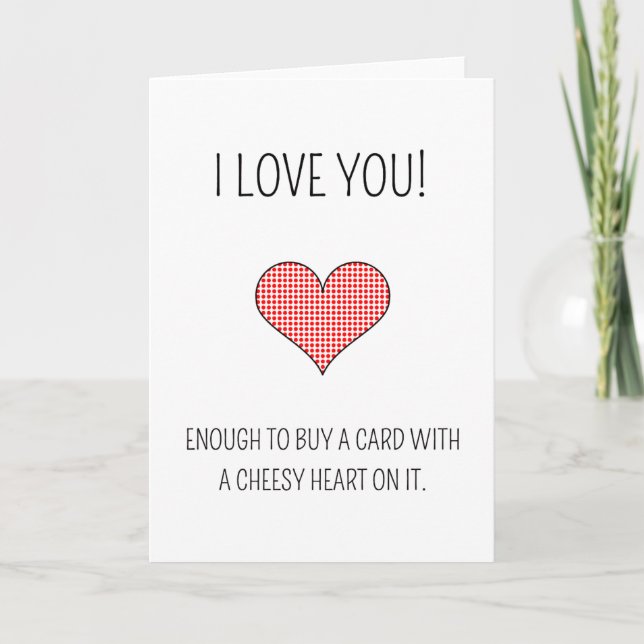 Coeur de fromage - carte de Saint-Valentin (Devant)
