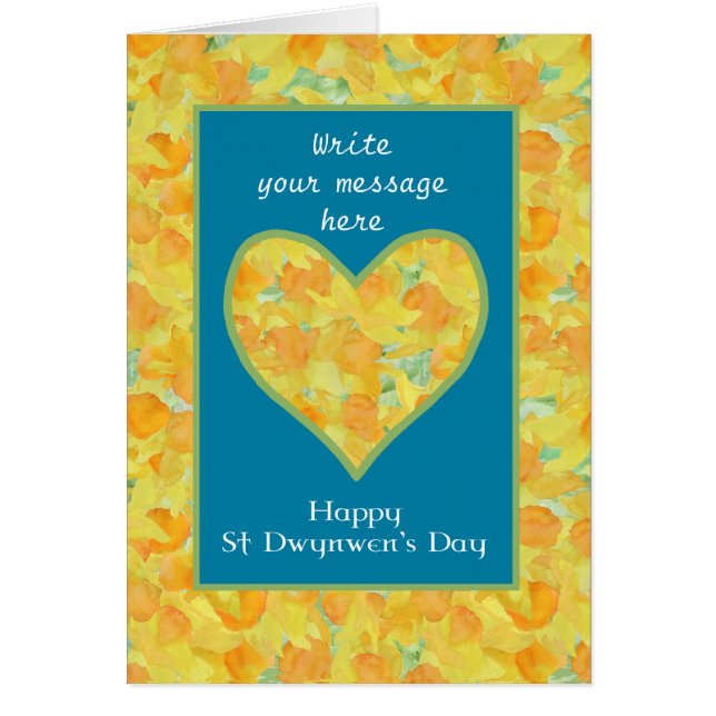 Coeur de jonquilles de jour de St Dwynwen de (Devant)