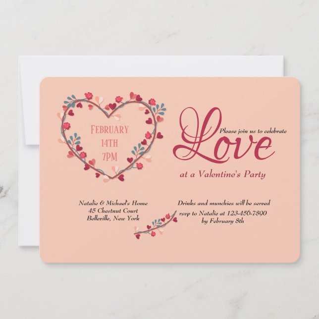 Coeur de mon coeur Valentine's Day Invitation (Devant)