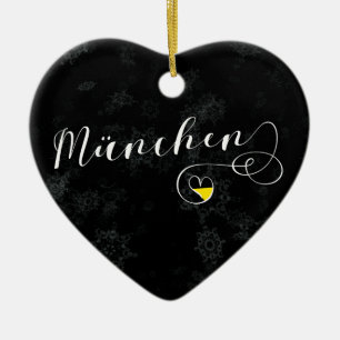 Coeur de Munich, Ornement d'Arbre de Noël, Allemag