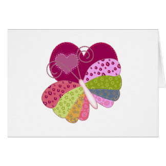 Coeur de papillon de patchwork