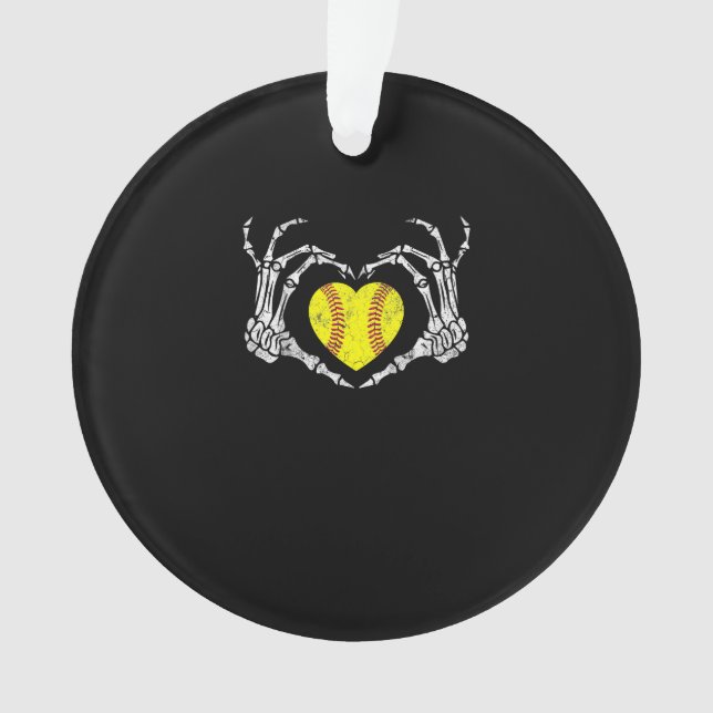 Coeur de softball Skeleton main Halloween Costume  (devant)
