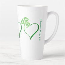 Coeur de trèfle latte Mug
