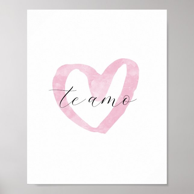 Coeur Décor Moderne Valentines Poster Cadeau Art (Devant)