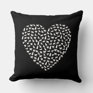 coeur des chats coussin