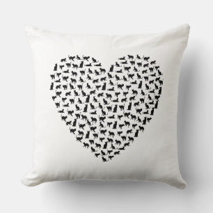 coeur des chats coussin