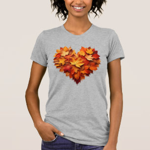 Coeur des feuilles d'automne T-Shirt