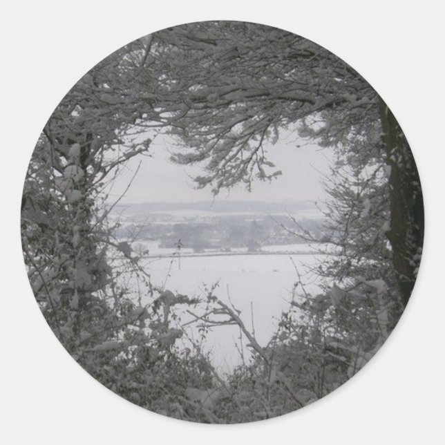 Coeur des neiges d'hiver Stickers Postage de Noël (Devant)