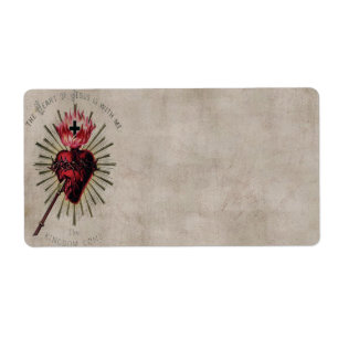Coeur d'étiquette de Jésus Avery