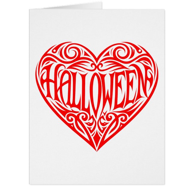 Coeur d'Halloween, Coeur Rouge, Vacances (Devant)