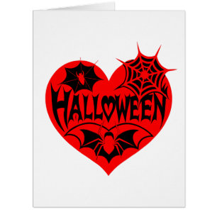 Coeur d'Halloween, Forme de Coeur Rouge, Spider We