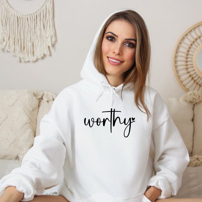 Coeur digne Sweat - shirt à capuche chrétien relig (Créateur téléchargé)
