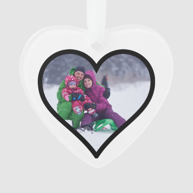Coeur d'image de famille personnalisée (devant)