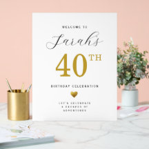 Cœur d'Or 40e Anniversaire Présentoir en Acrylique