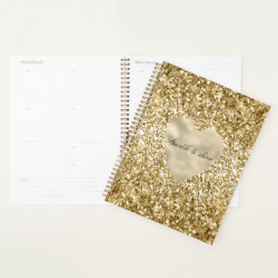 Cœur d'Or Paillettes Personnalisé