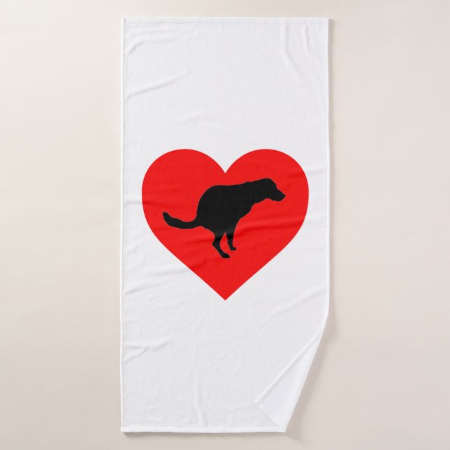Coeur du chien (Serviette de bain)