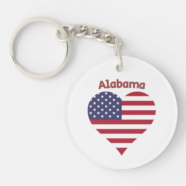 Coeur du drapeau américain de l'Alabama (Devant)