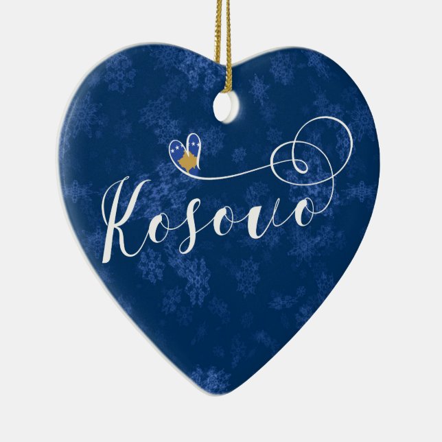 Coeur du Kosovo, ornement d'arbre de Noël, Kosovo (Droite)