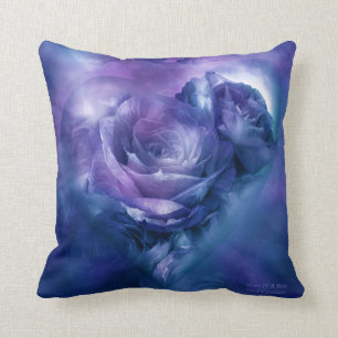 Coeur d'un coussin bleu de concepteur d'art de