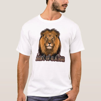 Coeur d'un T-shirt d'hommes de lion